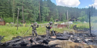 На месте пожара в деревне Самарка - Газета Красноярский рабочий