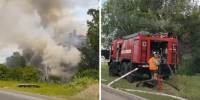 Деревяшка сильно полыхает  | Источник: читатель 29.RU - 29.Ru
