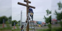 В Берёзовке обновили поклонные кресты на въездах в посёлок - Епархия