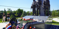 Торжественное возложение, посвященное Дню ветерана боевых действий. - Россошанский район