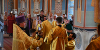 Литургия в храме Новомучеников и Исповедников Церкви Русской села Мокрое - Елецкая епархия