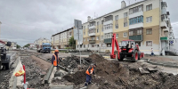На улице Февральской продолжаются гидравлические испытания на тепломагистрали - Shadr.Info