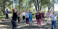 В Архангельске состоялось фитнес-занятие для граждан старшего поколения - Центр соцзащиты населения