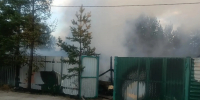 Пожар в дачном поселке в Муравленко 2 июля. Фото: ЕДДС Муравленко - Красный Север