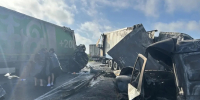 Появились кадры с места ДТП на трассе Тюмень – Омск со сгоревшими машинами - СуперОмск