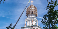 Троицкая церковь в селе Кстинино обзавелась золотым шпилем - Kirov.Online