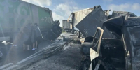 На трассе Тюмень - Омск столкнулись несколько фур. ДТП спровоцировало сильный пожар - NG72.Ru