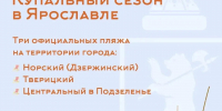 В Ярославле действуют три официальных пляжа - Мэрия города