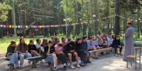 В лагере «Взлёт» города Железногорска прошла духовная беседа с благочинным - Епархия