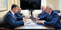 Борис Джанаев и заместитель министра природных ресурсов и экологии РФ Максим Корольков рассмотрели участие республики в федеральных программах - Администрация РСО-А