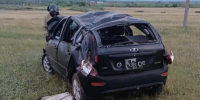 Ранним утром в Волжском районе погиб водитель съехавшей в кювет Lada Kalina - Волга Ньюс