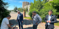 Единороссы проверили ход благоустройства участка улицы Гагиева в Магасе  - Газета Ингушетия