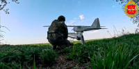 ВС РФ поразили беспилотником "Герань-4" хранилище ГСМ ВСУ в Харьковской области - M24.Ru