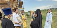 Архипастырь совершил рабочий визит в восстанавливающийся храм Воскресения Христова с.Полое Ардатовского района - Ардатовская епархия