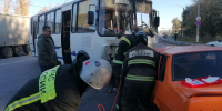 В Воронеже на Московском проспекте столкнулись автобус и легковушка - VrnTimes.Ru