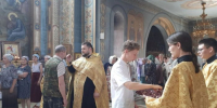 В канун дня памяти мученика Иулиана Тарсийского, священномученика Терентия, епископа Иконийского, архиепископа Андрея Критского, в храме Казанской иконы Божией Матери п. Балезино - Глазовская Епархия
