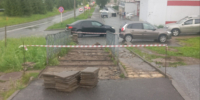 Начаты работы по восстановлению ступеней лестничных маршей возле домов по ул. Юных Пионеров. - Омутнинское городское поселение