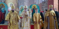 Митрополит Никита и епископ Игнатий совершили Литургию на подворье Спасо-Преображенского мужского монастыря города Енисейска - Епархия