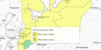 Желтый уровень опасности из-за гроз объявлен в Ленобласти - 47 новостей