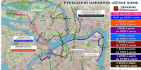 О движении транспорта в период проведения марафона «Белые ночи» - Колпинский район