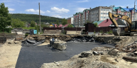 На ремонтируемом участке пр. Мира продолжается устройство основания автодороги и инженерных сетей - Министерство транспорта и дорожного хозяйства