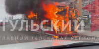На проспекте Ленина в Туле сгорел троллейбус - ТК Первый Тульский