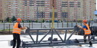 В Ставрополе  приступили к возведению каркаса здания модульного плавательного бассейна. - Администрация Ставрополя