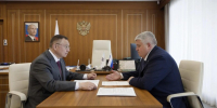Губернатор Новгородской области Александр Дронов обсудил коммунальную инфраструктуру региона с Иреком Файзуллиным - Новгородское областное телевидение