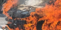Пламя охватило легковушку на ходу после ДТП с бетономешалкой в Краснодаре t.me/tipichkras - KrasnodarMedia
