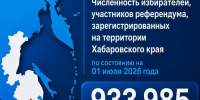Хабаровском крае определена численность избирателей на 1 июля 2026 года - Избирательная комиссия
