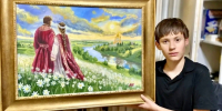 Картина 13-летнего нижегородского художника Богдана Корнишина представлена на выставке в Центральном музее Вооружённых Сил РФ в Москве - Администрация г. Нижний Новгород
