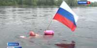 Патриотический заплыв по Енисею - Вести Хакасия