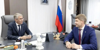 Дмитрий Миляев встретился с управляющим Тульским отделением Сбера Сергеем Лачугиным - Правительство области