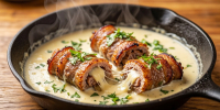 Подсели всей семьей на эту вкуснятину: сочные мясные рулетики с чесночным маслом и сыром - с аппетитной корочкой, и готовятся очень просто - Progorod33.Ru