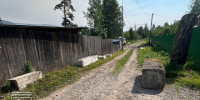 Самовольно установленные бетонные блоки. - Город Дивногорск