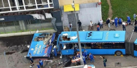 ДТП с автобусом в Москве / Фото: t.me/msk1_news - ИА Амител