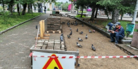 К благоустройству Арбата приступили в Биробиджане - Администрация г. Биробиджан