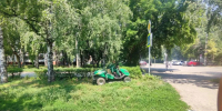 В Барнауле продолжается покос травы на общественных территориях - Администрация г. Барнаул