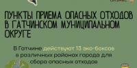 В Гатчине работают 13 эко-боксов для сбора опасных отходов - Гатчинская служба новостей