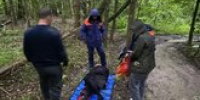 В Зеленоградском округе спасатели прошли с носилками 1,5 км, чтобы помочь неудачно упавшему в лесу рыбаку - Klops.Ru