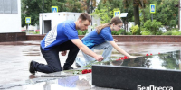 Волонтёры Победы возложили цветы к Вечному огню в Белгороде - БелПресса