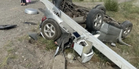 В Туве легковой автомобиль врезался в столб: один человек погиб - 1-LINE
