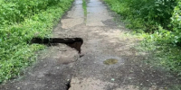 Дорогу к калужской деревне размыло дождями - Калужский перекрёсток