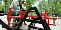 На Олимпийской аллее Пензы строят новую спортплощадку - Progorod58.Ru