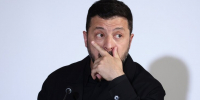 Вывеска саммита "коалиции желающих" упала после прибытия Зеленского - M24.Ru