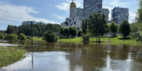 В парке «Оккервиль» вода постепенно уходит после непогоды - Online47.Ru
