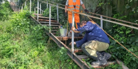 В Курске ремонтируют лестницу на улице Бочарова - Курские Известия