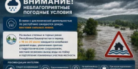 В связи с циклонической деятельностью по республике ожидаются дожди, местами сильные ливни. - Дуванский район