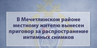 В Мечетлинском районе местному жителю вынесен приговор за распространение интимных снимков - Следственный комитет
