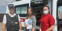 Автоинспекторы Успенского района совместно с сотрудниками скорой медицинской помощи провели акцию «Безопасная дорога в отпуск» - Успенский район